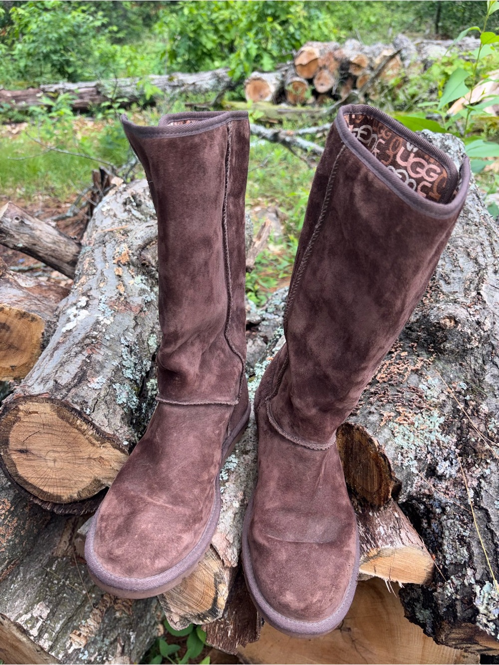UGG Tall Suede Boots in Brown